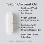 Sports Research cold pressed extra virgin coconut oil capsules supplement facts label