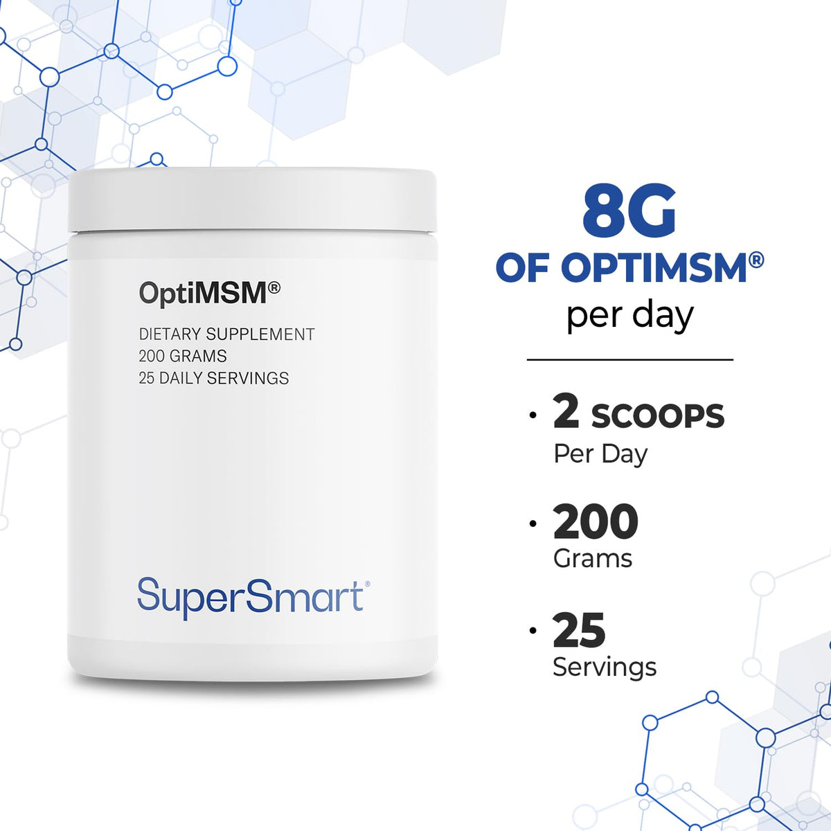 Vegan and non GMO certified organic sulfur joint mobility supplement