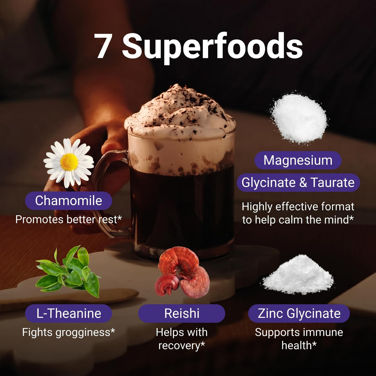 MoonBrew nighttime superfoods cocoa mix lifestyle packaging