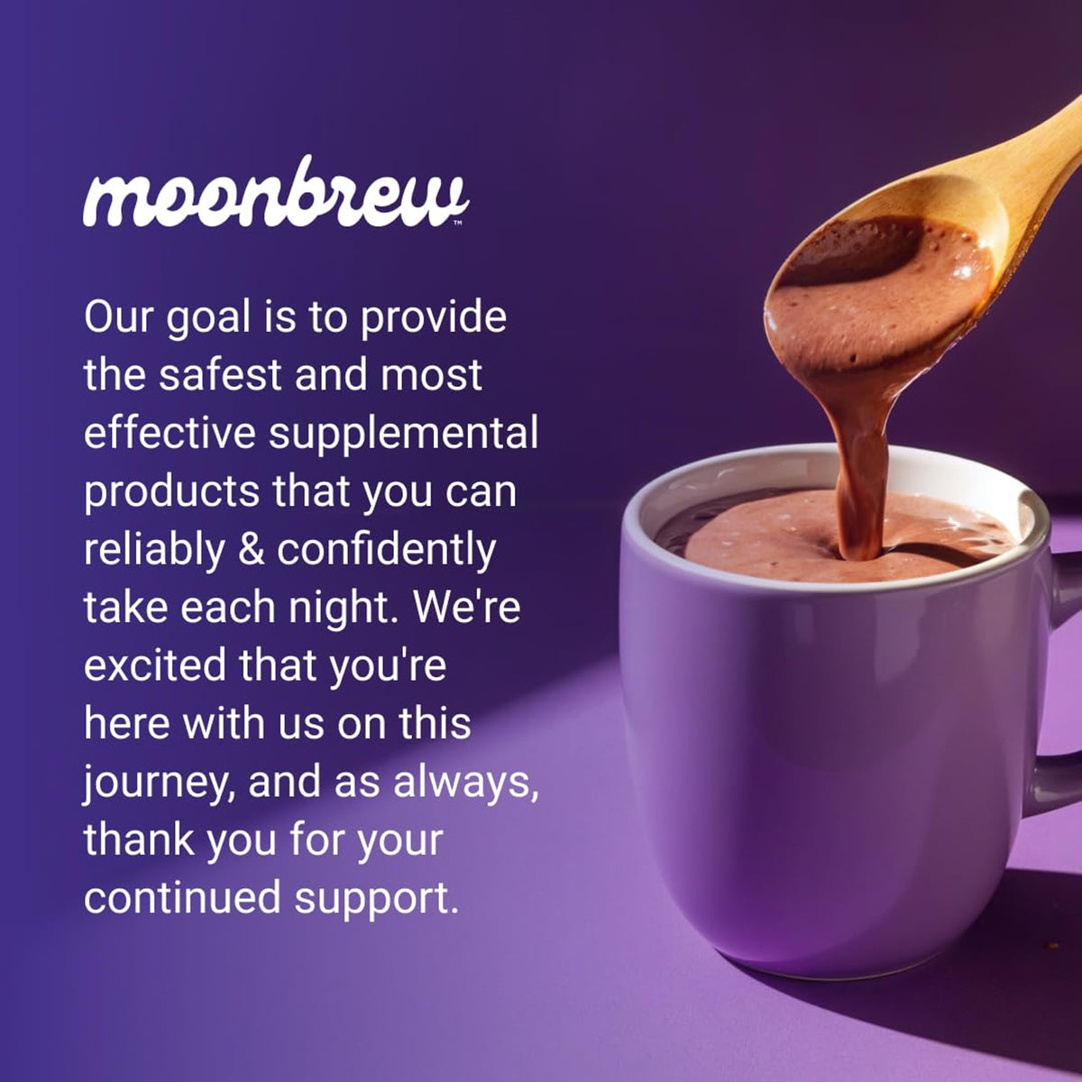 MoonBrew chocolate flavored evening ritual drink preparation steps