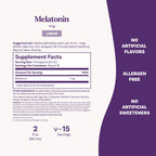 Natrol Liquid Melatonin sixty milliliter travel friendly bottle dimensions side angle view