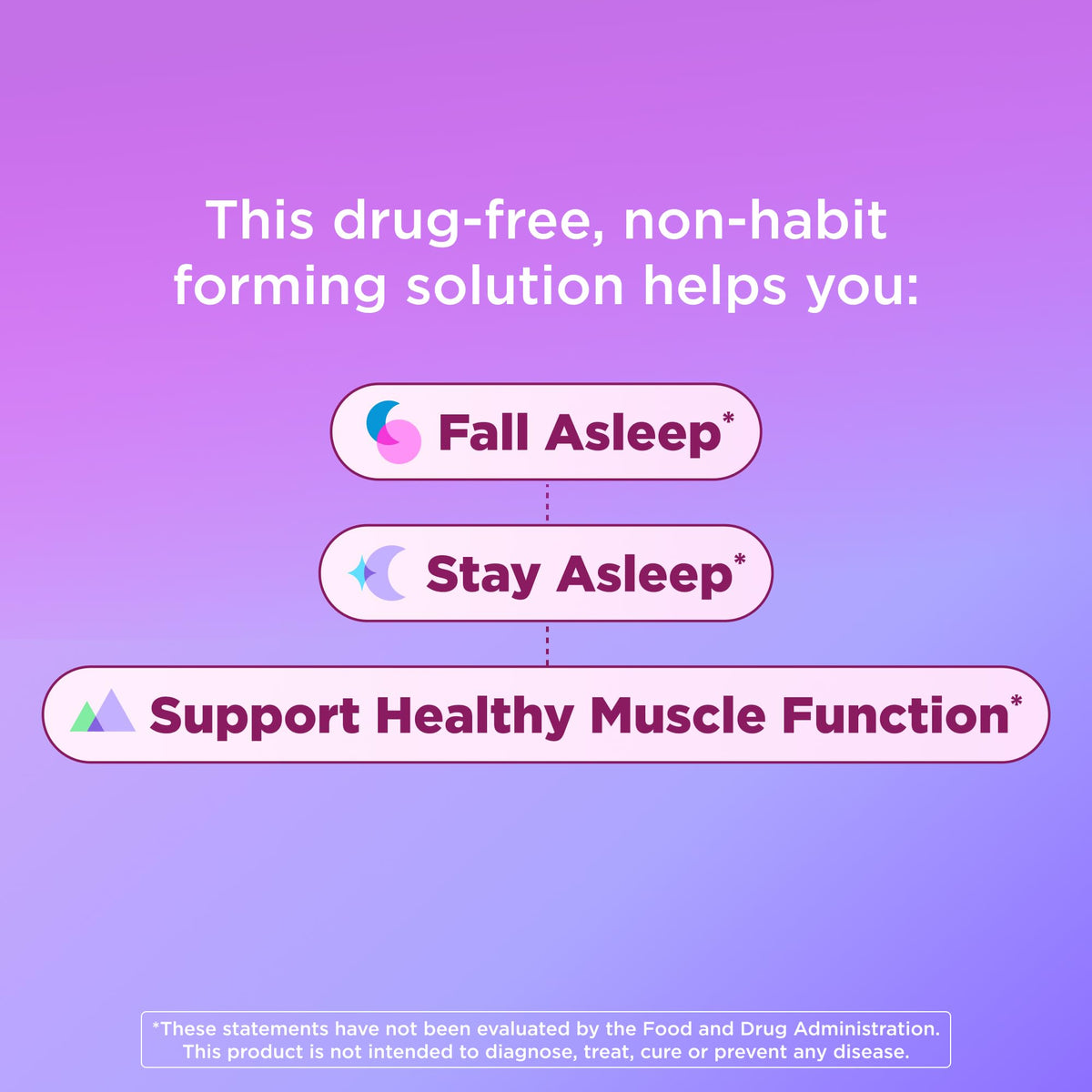Close up of OLLY melatonin and tart cherry dietary supplement.