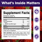 Vitamatic maximum strength melatonin 60 vegan gummies side label showing supplement facts