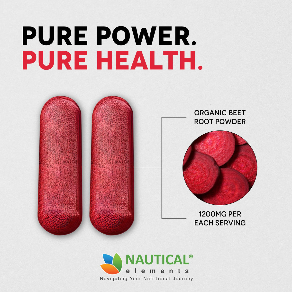Nautical Elements beetroot supplement facts label