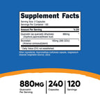Nutricost Quercetin 880mg supplement label supplement facts