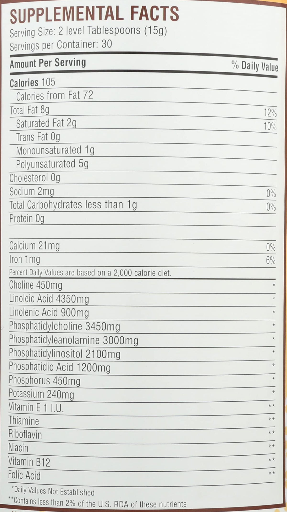 Authentic imported Fearn Soy Lecithin Granules bottle standing upright on a clean minimalist surface.