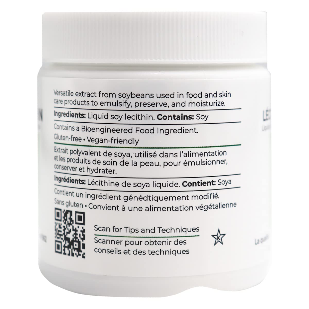 Thick oil like texture of LorAnn Oils soy lecithin fluid showing smooth consistency for chocolate tempering
