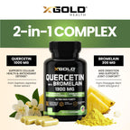 Back of X Gold Health bottle showing nutritional facts