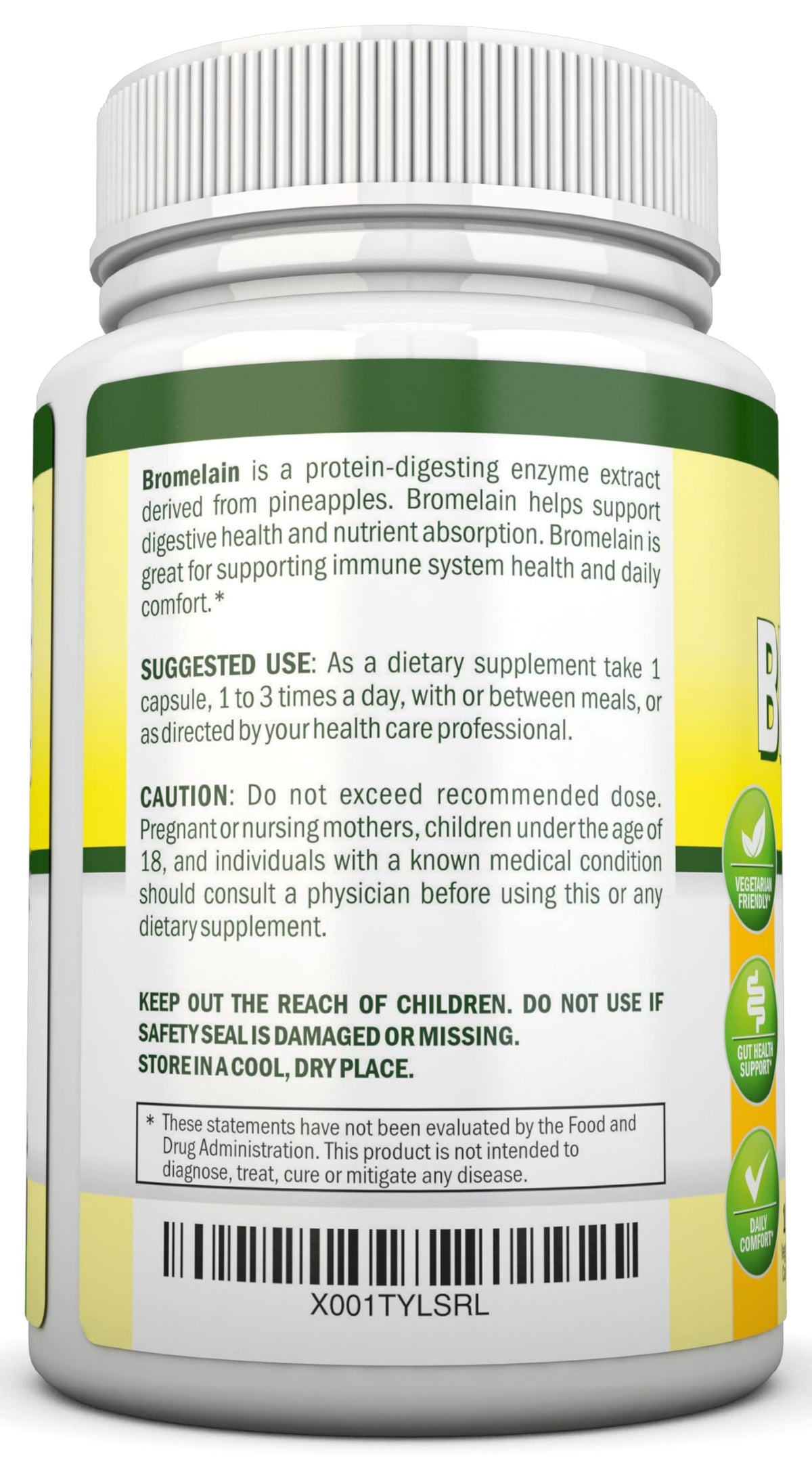 NutriONN Bromelain 2400 GDU capsule close up