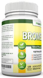 Side view of NutriONN Bromelain supplement bottle