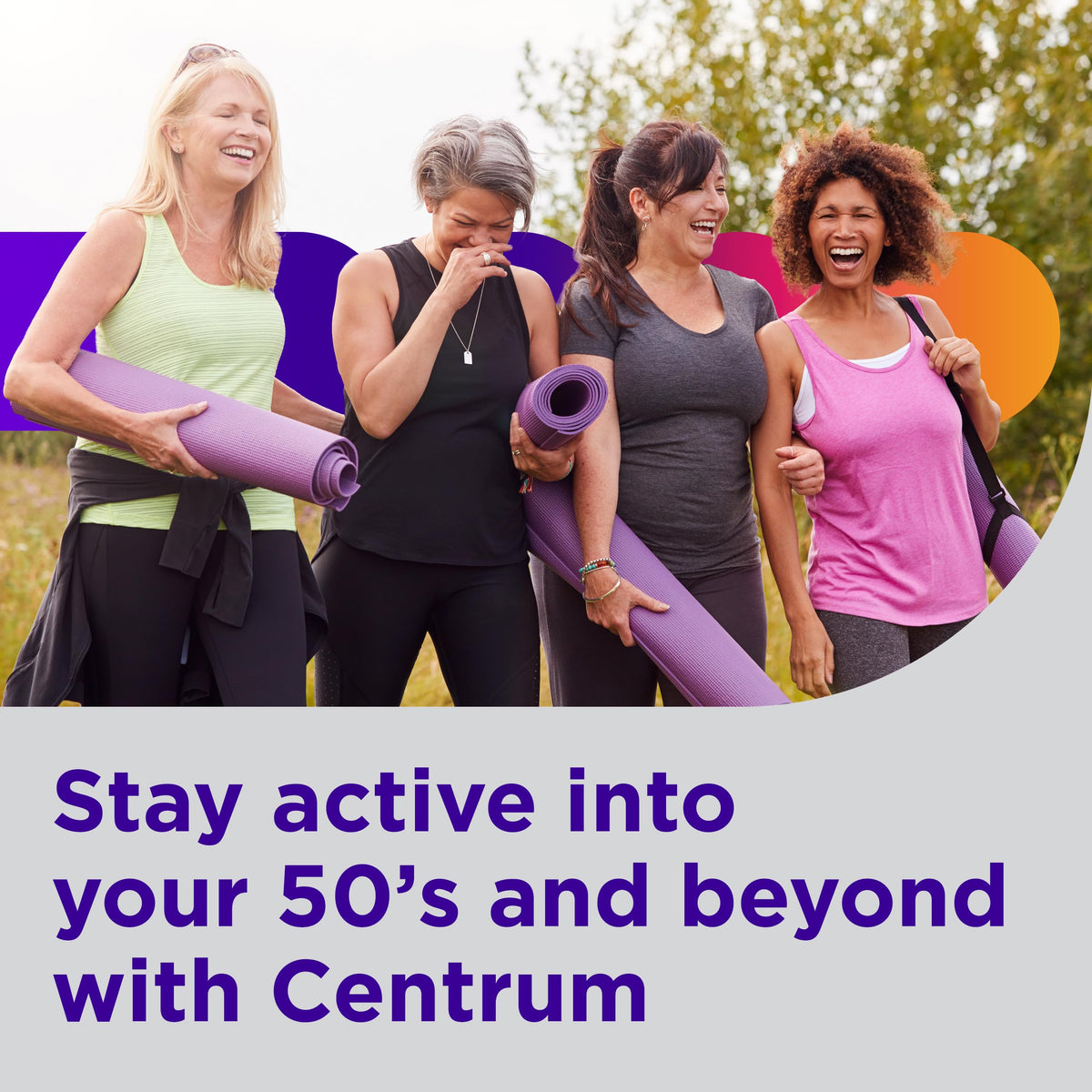 Centrum Silver Women 50 Plus Multivitamin 200 Tablets authentic imported packaging text regarding heart and bone health benefits