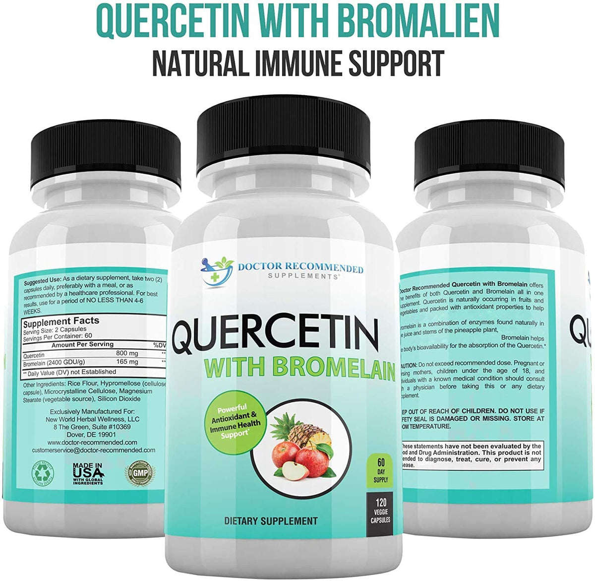 Doctor Recommended Supplements non-GMO Quercetin bottle