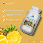 Nature's Lab Quercetin Bromelain dietary supplement bottle showing non-GMO gluten-free labels