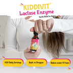 Kiddivit baby lactase enzyme liquid supplement for lactose intolerance