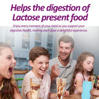 Sensi Latte Lactase Enzyme 9000 FCC strawberry chewable tablets side view listing dietary supplement details