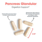 Allergy Research Group pancreas pork 60 count container showing usage directions
