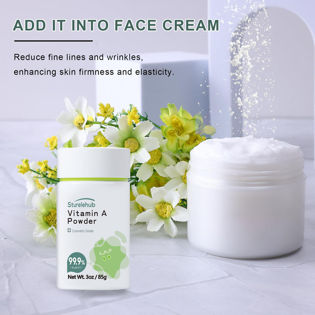 Sturelehub Vitamin A Palmitate Powder with measuring scoop