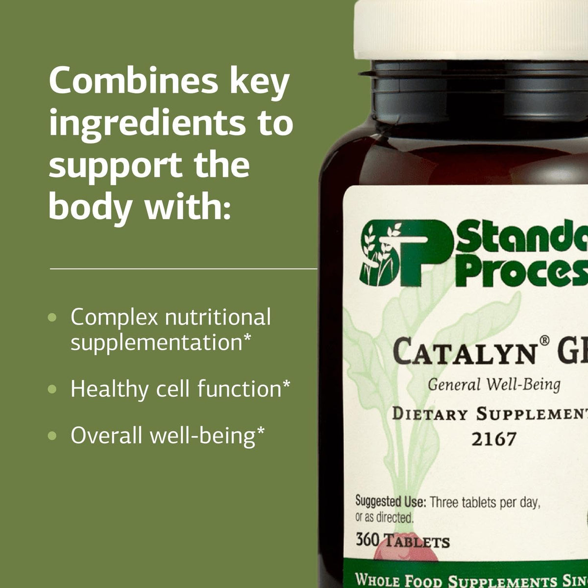 Standard Process Catalyn GF 360 tablets dietary supplement packaging
