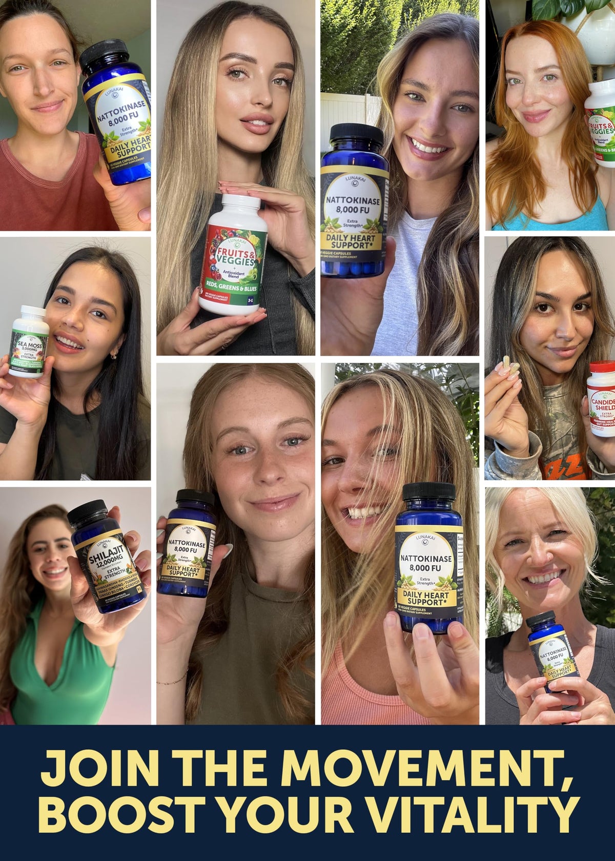 Premium plant based nattokinase 400mg veggie capsules side panel ingredients