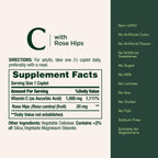 Nature's Bounty Vitamin C 1000 milligrams coated caplets displayed next to the packaging