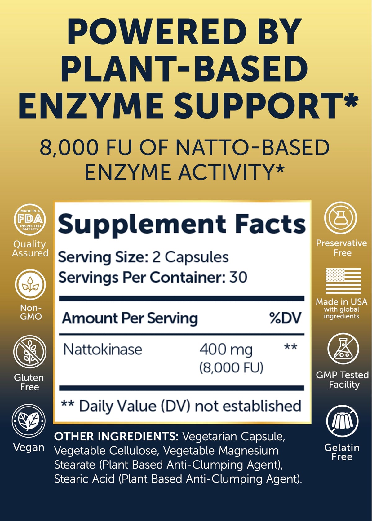 Lunakai non GMO gluten free circulatory health supplement bottle display
