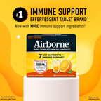 Airborne Vitamin C Zesty Orange 30 tablets bottle showing nutritional facts