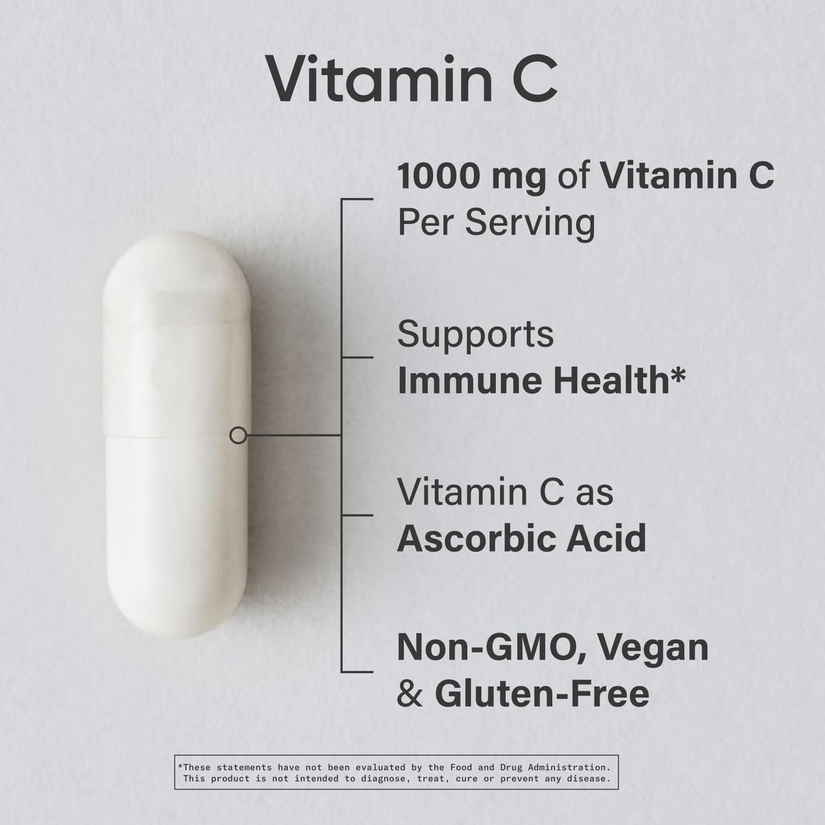 Sports Research Vitamin C 240 vegan veggie capsules supplement facts and dietary labels.