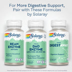 Authentic imported Solaray digestive enzyme container showcasing clean plant sourced ingredients