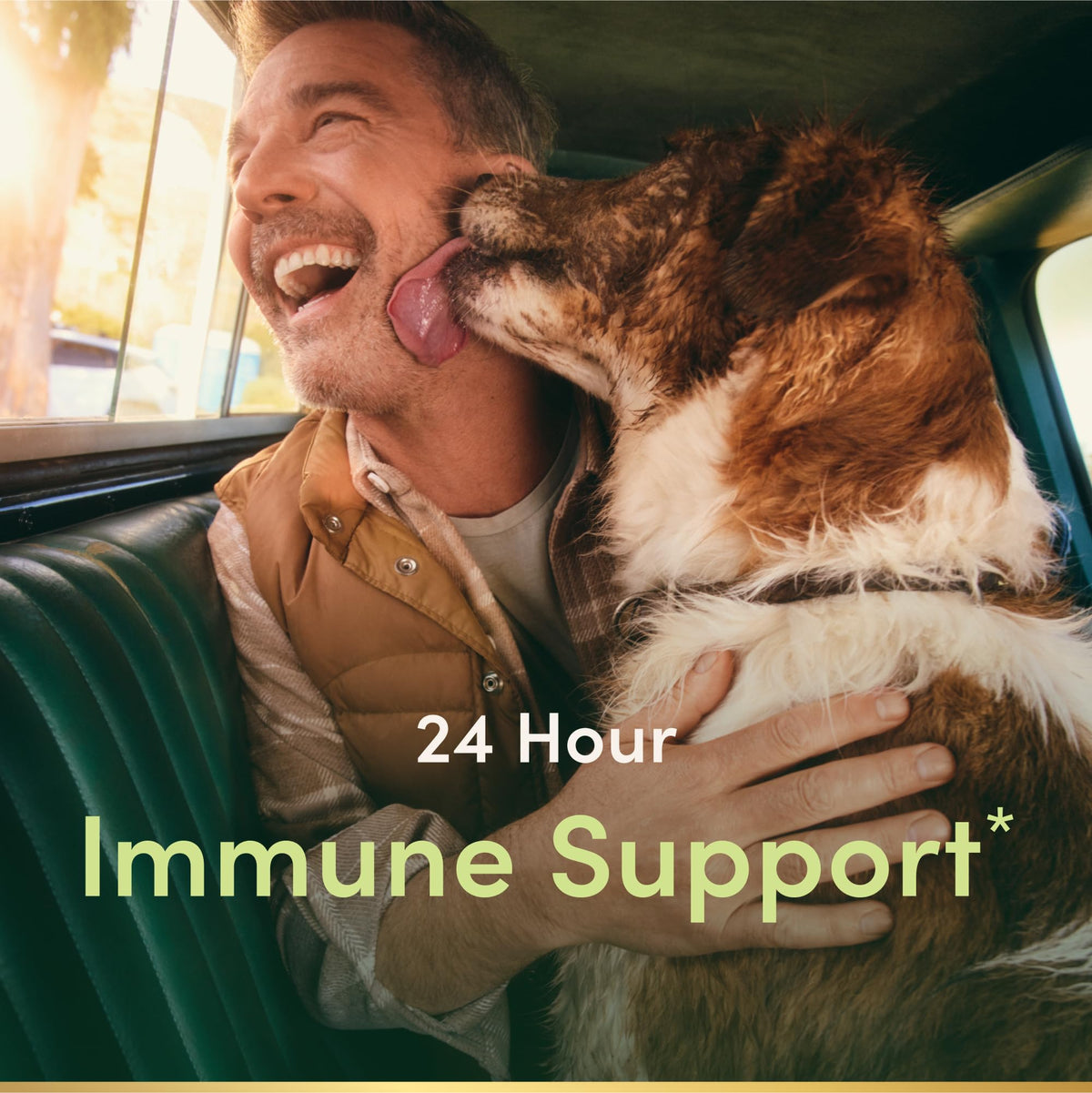Nature's Bounty Immune 24 Hour Plus 1000 mg Vitamin C supplement side label details.