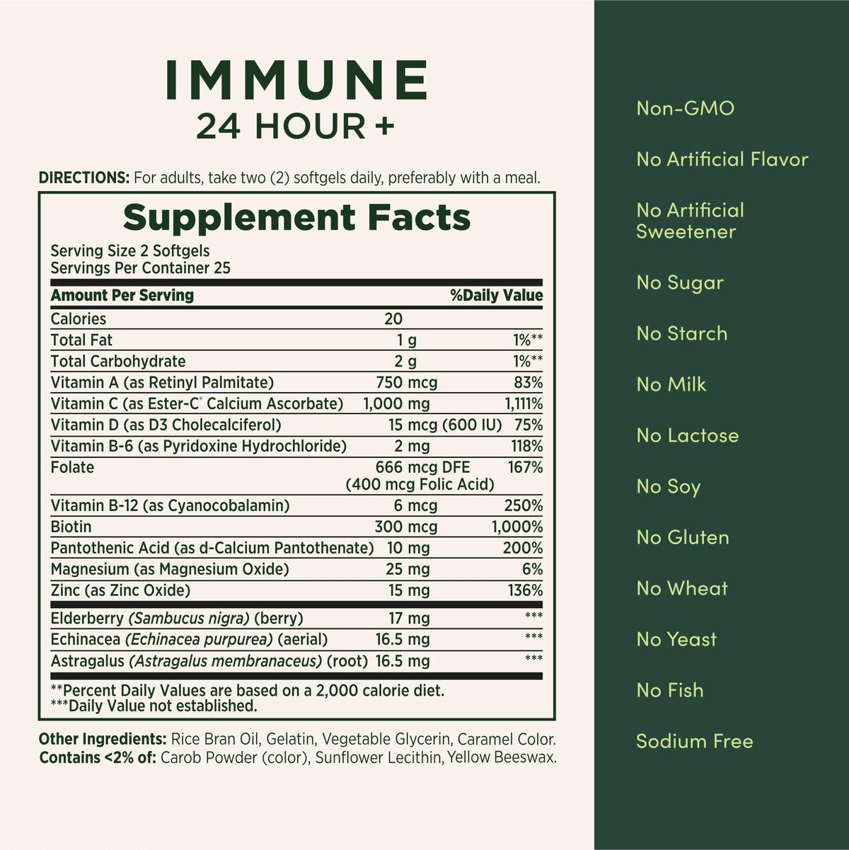 Nature's Bounty Gold Series dietary supplement bottle standing upright with clear allergen warnings.