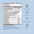 Zenwise Health women's digestive enzymes supplement label showing 10 enzyme blend ingredients.