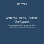 Zenwise Health women's supplement packaging indicating shelf stable no refrigeration formula.