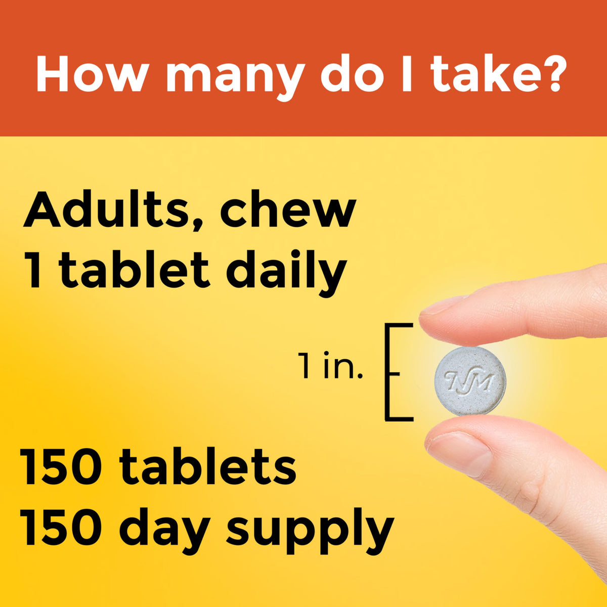 Nature Made orange flavor immune defense chewable pills for adults side panel