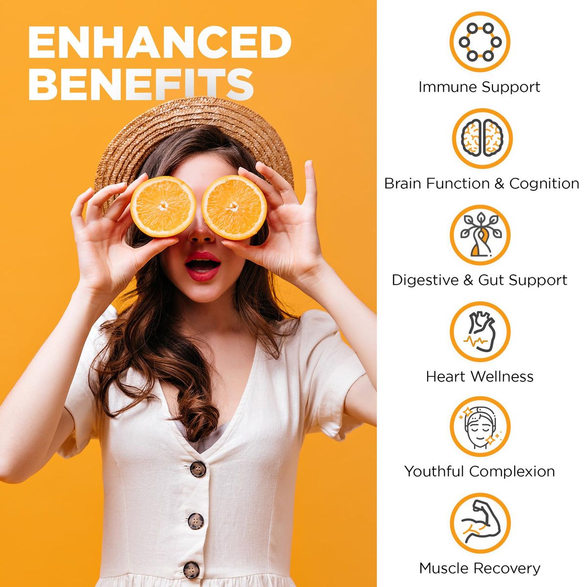 Nutrivein vitamin C antioxidant immune defense and collagen booster capsules display for skin and joint health