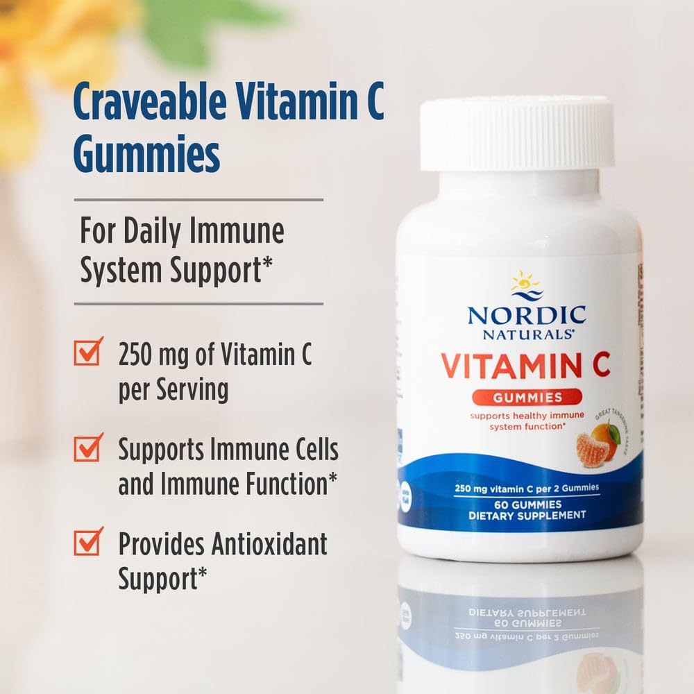 Nordic Naturals Tart Tangerine non-GMO antioxidant chewable vitamins close up shot