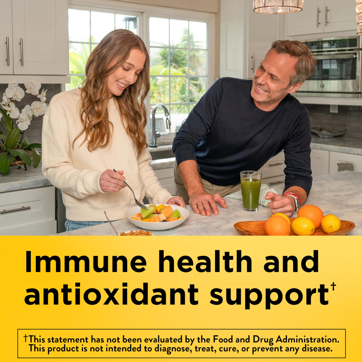 Nature Made Vitamin C sixty count dietary supplement bottle highlighting antioxidant properties label details
