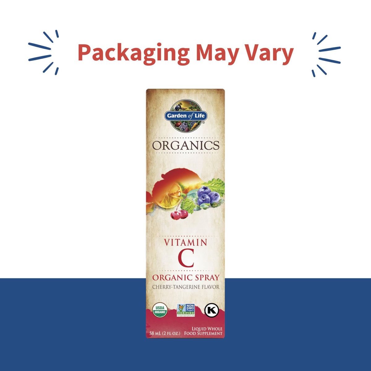 Garden of Life mykind Organics whole food Vitamin C oral spray supplement details