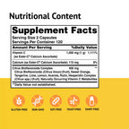 American Health non acidic Ester C capsules ingredient list and supplement facts label