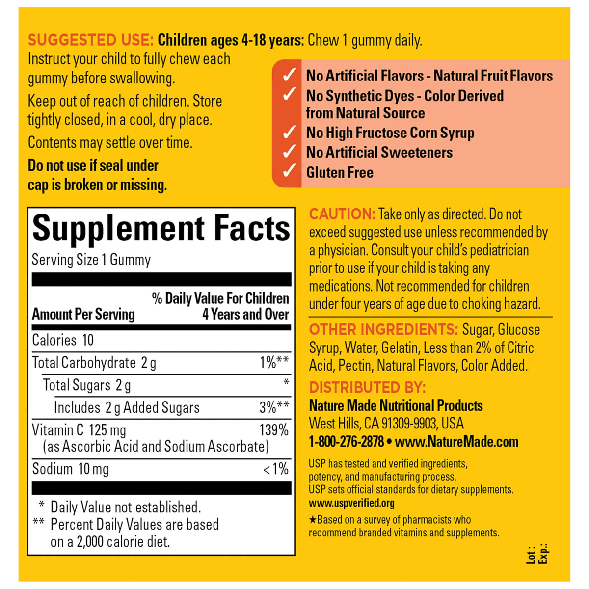Gluten free immune health support gummies for kids and teenagers