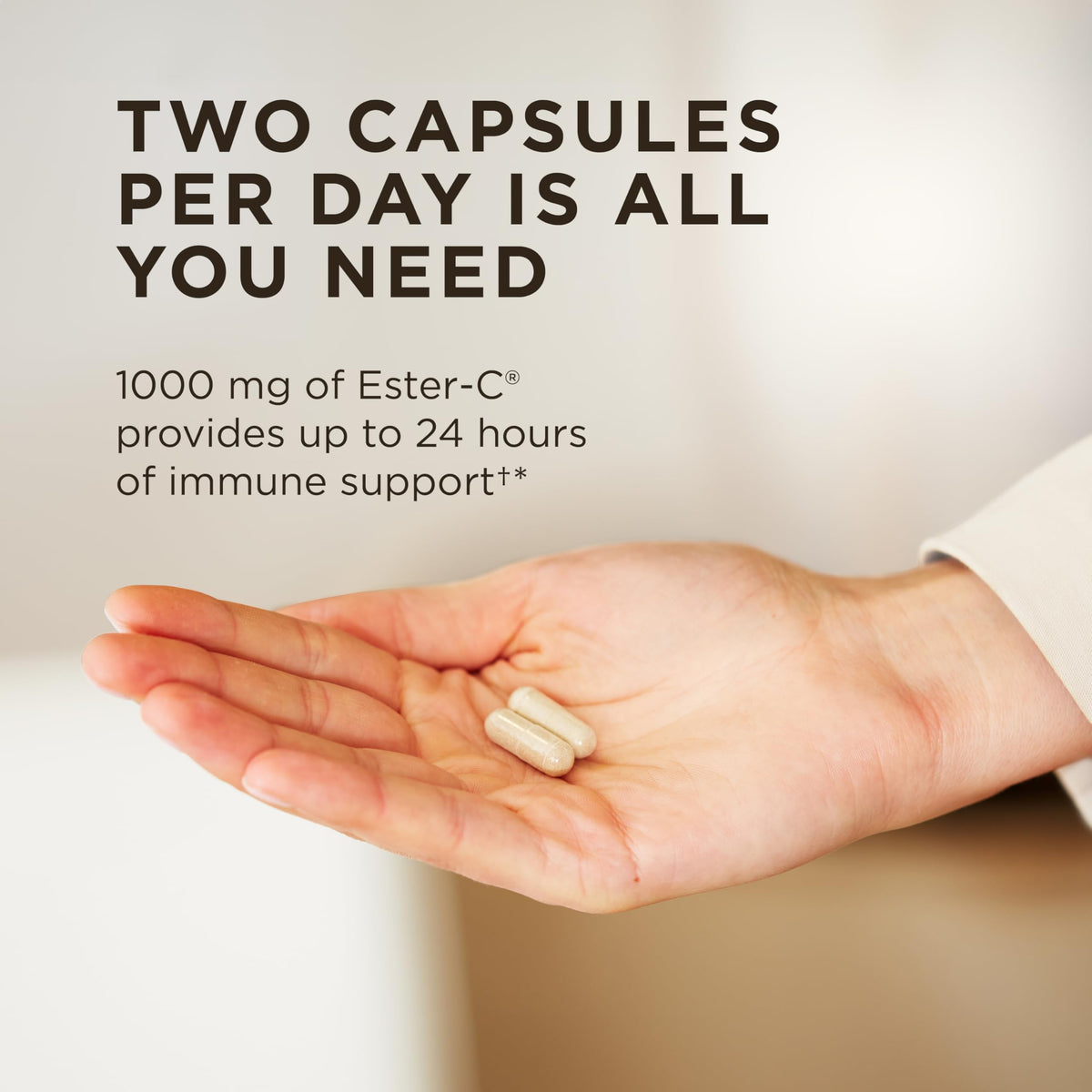 Authentic Solgar 500mg Ester C capsules for 24 hour immune defense