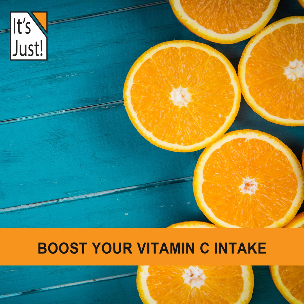 Fine unflavored Vitamin C powder dissolving smoothly into a glass of clean water for immune health.