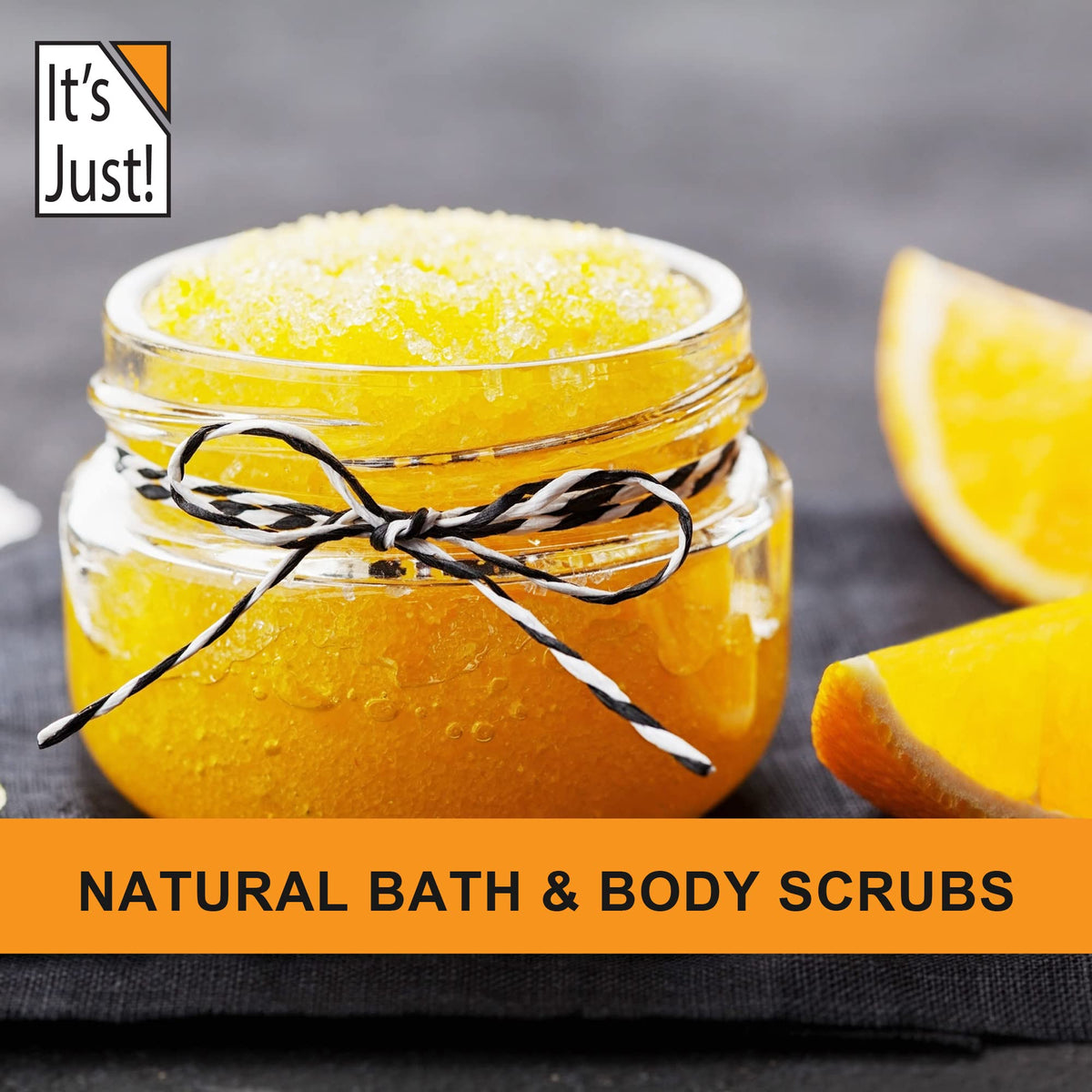 Premium food grade L Ascorbic Acid powder placed next to fresh citrus ingredients for DIY skincare.