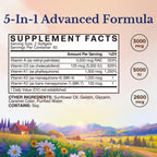 Vitalitown Vitamin ADK high potency formula showing 5 in 1 ingredients for bone health