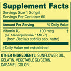 Authentic USA imported Fusion Shop Vitamin K2 softgels premium packaging design for Indian shoppers.