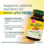 MegaFood postnatal multivitamin tablets in hand
