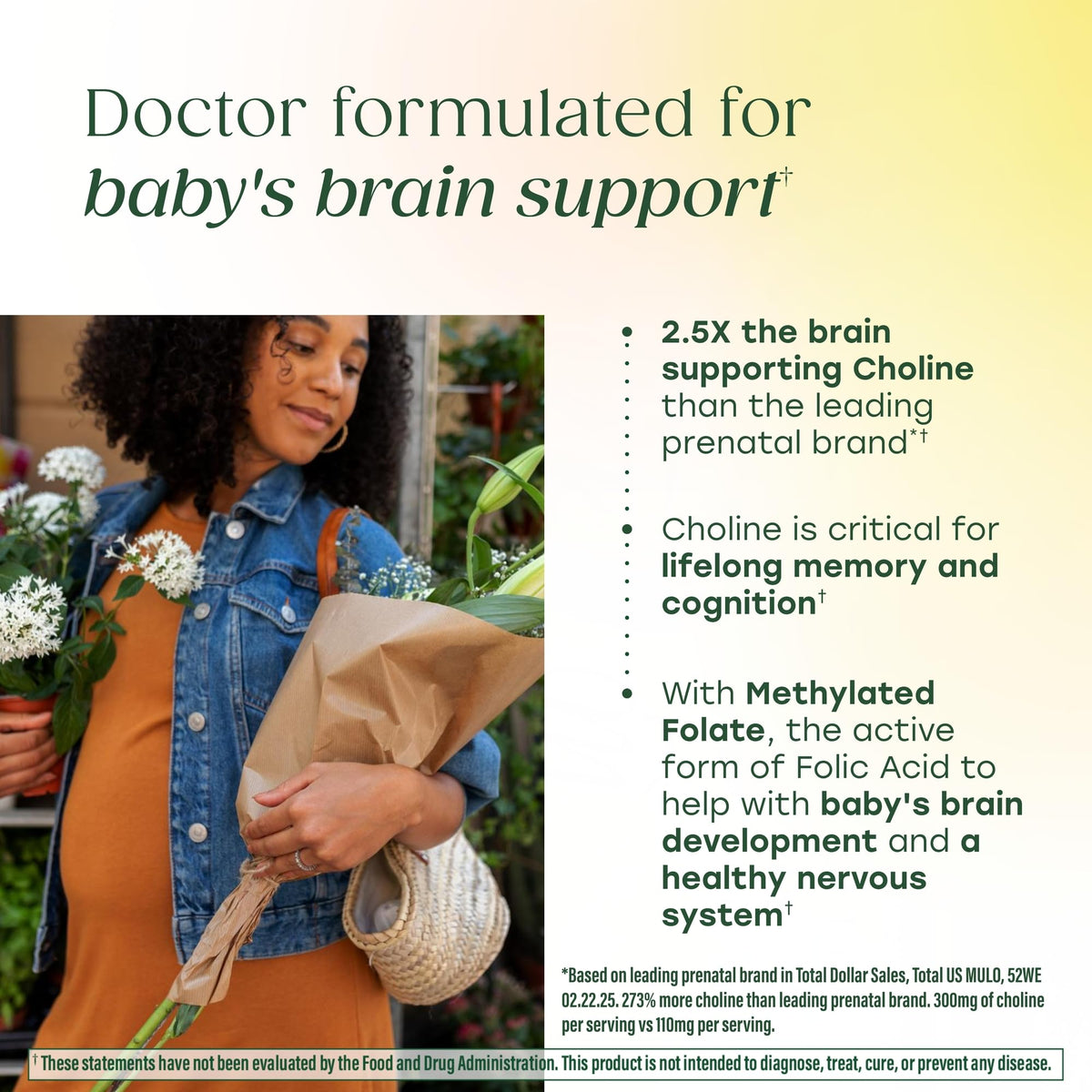 Close up of MegaFood prenatal mini tablets