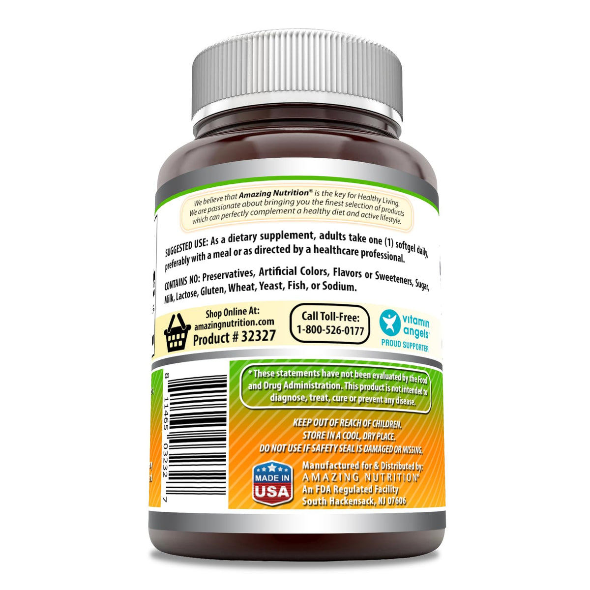 Amazing Formulas Retinyl Palmitate softgels supplement label