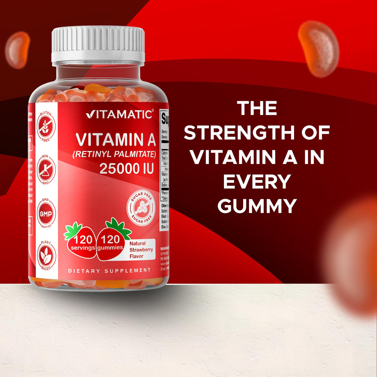 Vitamatic vitamin A gummies for vision and skin support