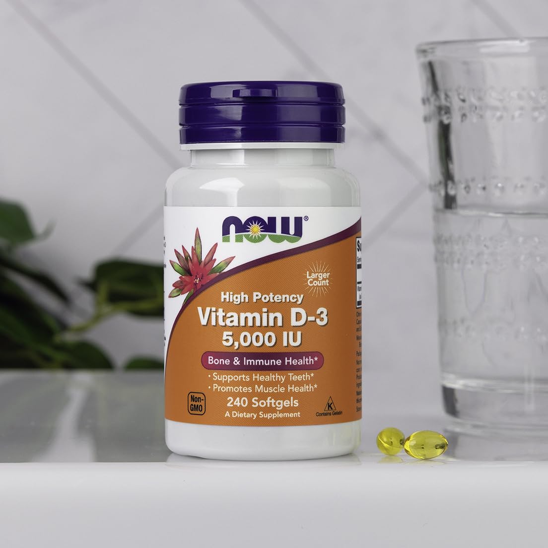 Imported NOW Vitamin D3 extra virgin olive oil base transparency verification