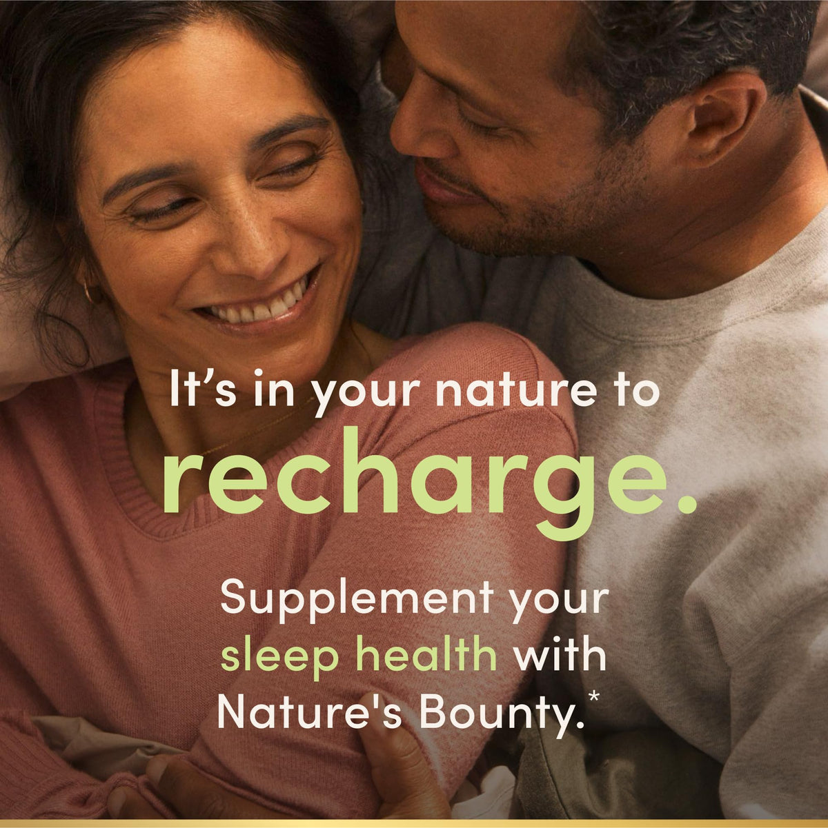 Close up of the imported Nature's Bounty Melatonin 1 milligram easy to swallow tablets